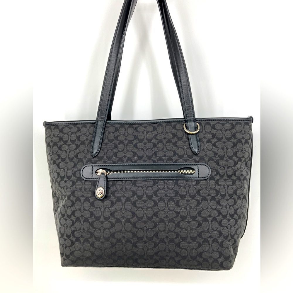 Coach79579 Signature Jacquard Monogram Logo Tote:Shoulder Bag